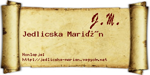 Jedlicska Marián névjegykártya